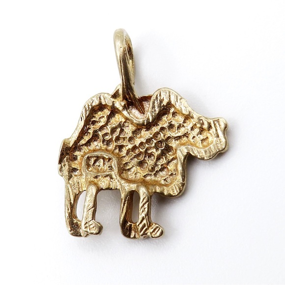 Solid 14k rose gold camel pendant/charm 15.1mm x 12.3mm - Picture 4 of 5
